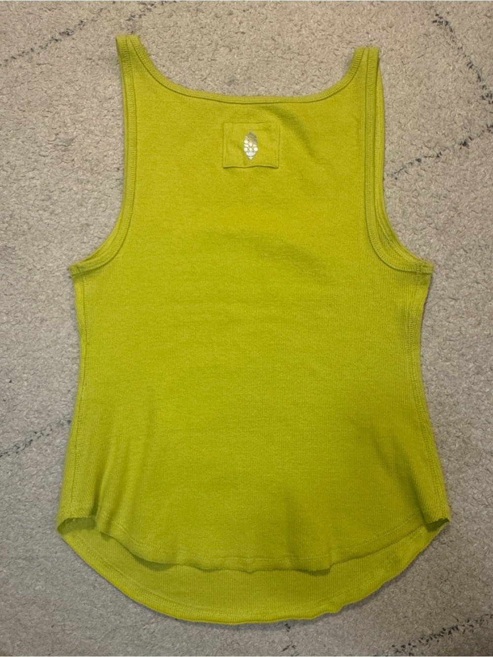 Free People Movement Ribbed Yellow Tank Top